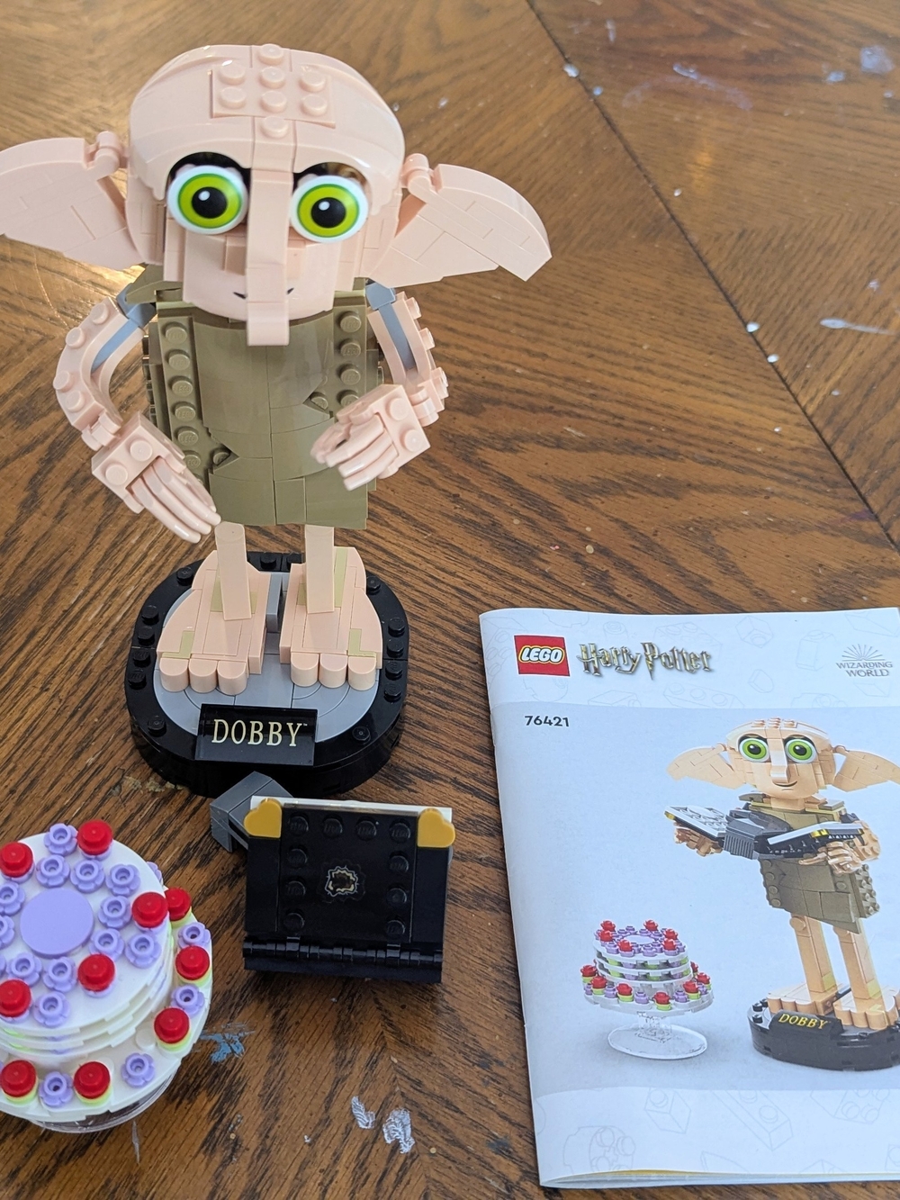 LEGO Dobby Figure - Pink, Olive Green, Black